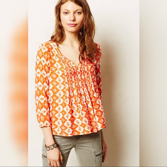 Anthropologie Vanessa Virginia Mahdia Peasant Top
